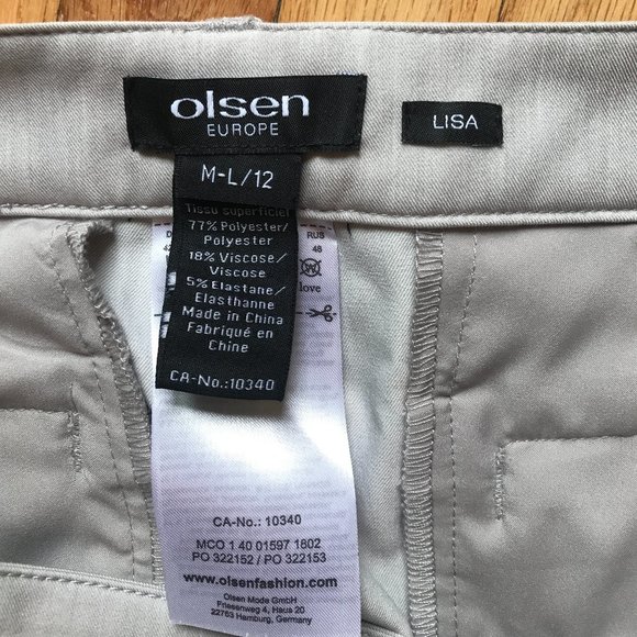 Silky light grey trousers - Olsen, sz 12 - Picture 5 of 6